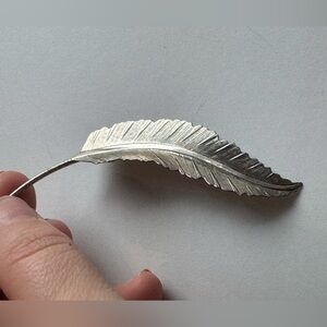 Circa 1947 BEAU Sterling Silver Leaf Brooch Pin Brooch 5.5g